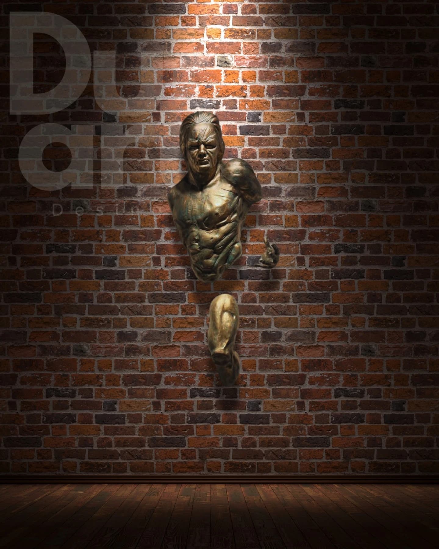 Bronz Torso Duvar Heykeli